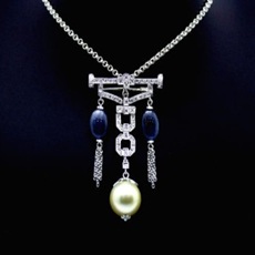 진주 브로치 목걸이 겸용